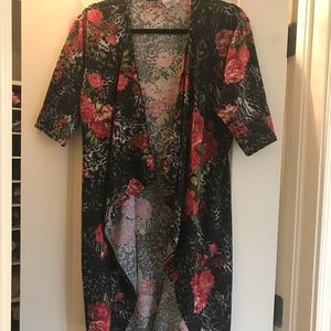 LulaRoe small Shirley leopard floral